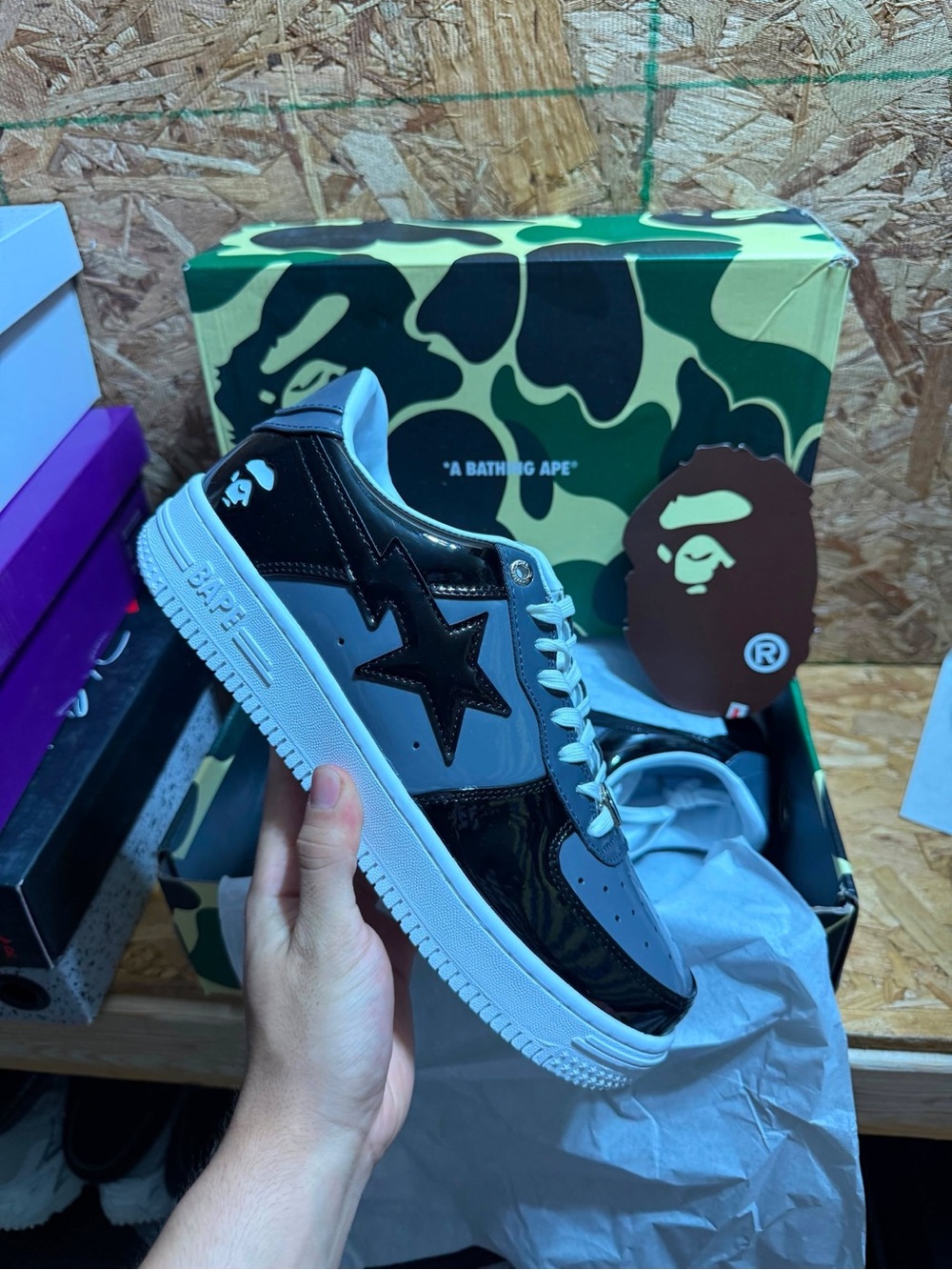 Bapesta Low ‘Black Grey’ (Men Sizes)